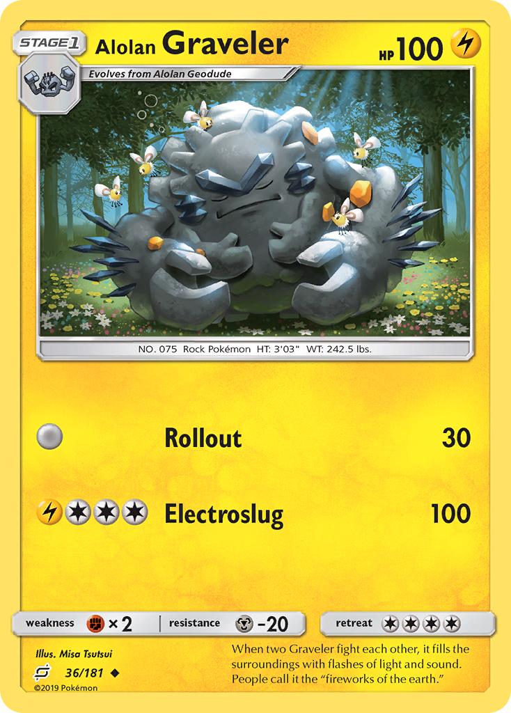 Alolan Graveler — illustrated card