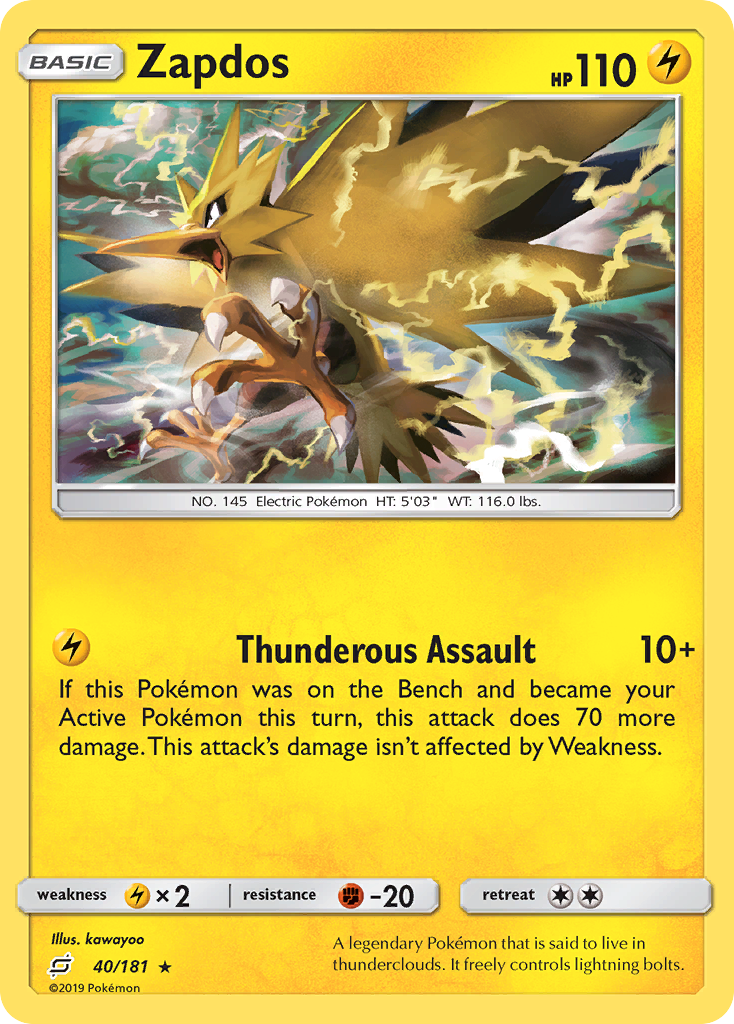 Zapdos — illustrated card