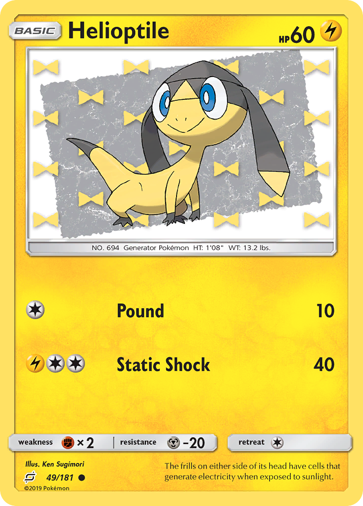 Helioptile — illustrated card