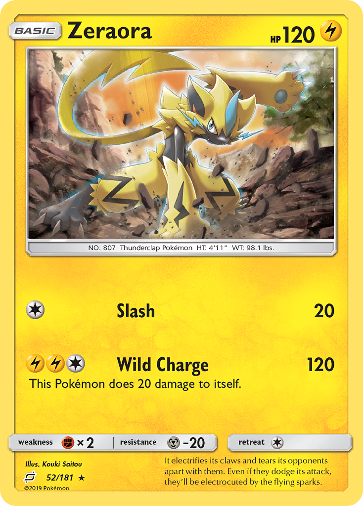 Zeraora — illustrated card