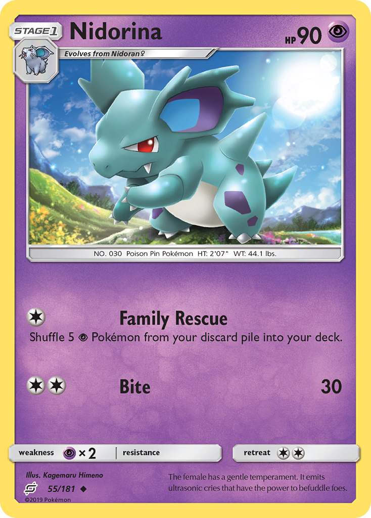 Nidorina — illustrated card