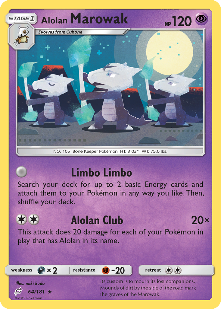 Alolan Marowak — illustrated card