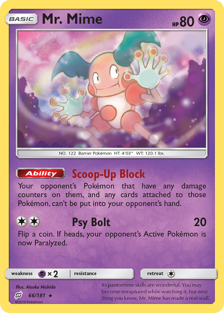 Mr. Mime — illustrated card