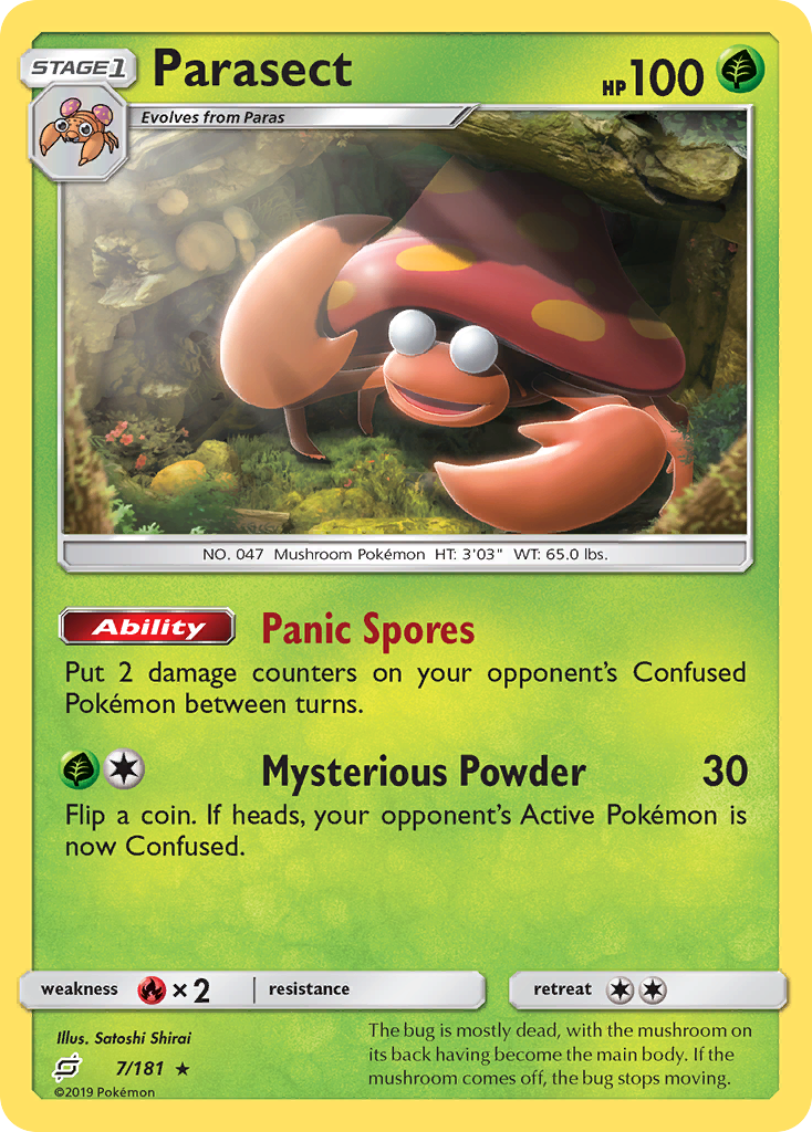 Parasect — illustrated card
