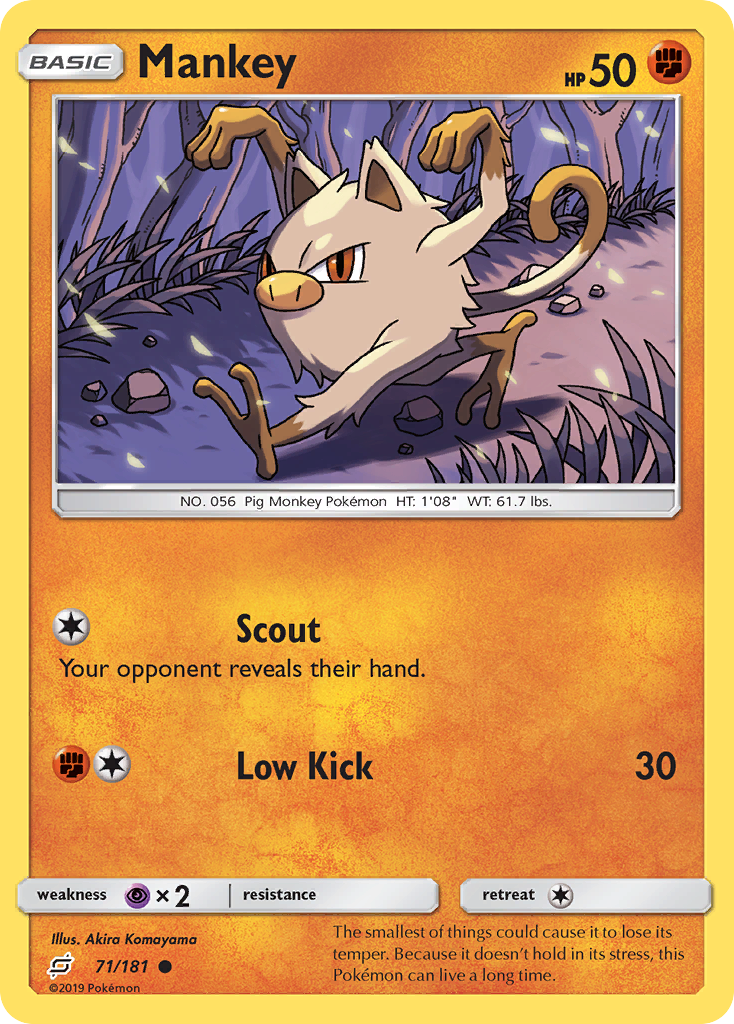 Mankey — illustrated card