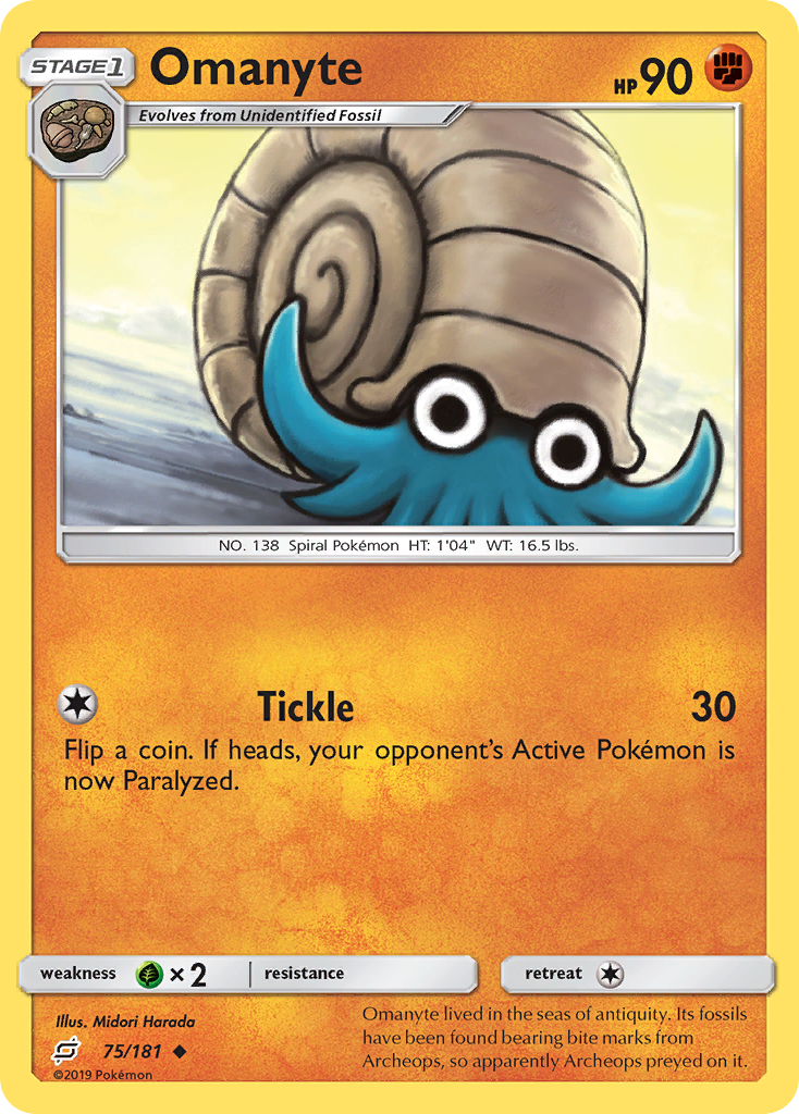 Omanyte — illustrated card
