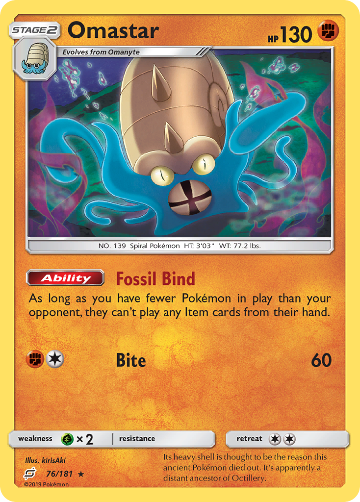 Omastar — illustrated card