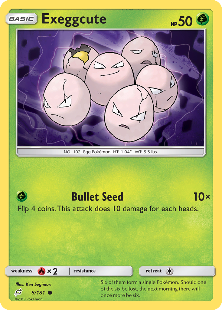 Exeggcute — illustrated card