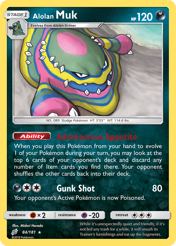 Alolan Muk — illustrated card