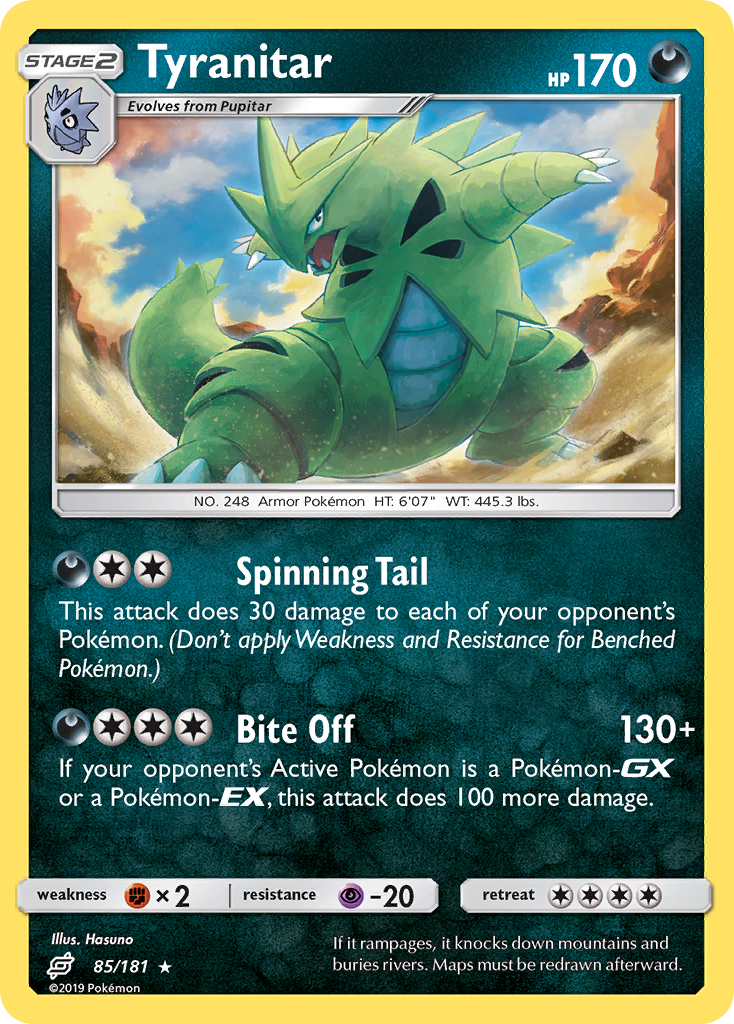 Tyranitar — illustrated card