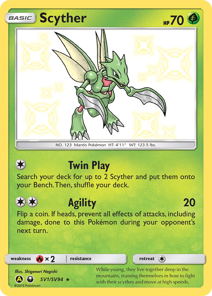 Scyther — illustrated card