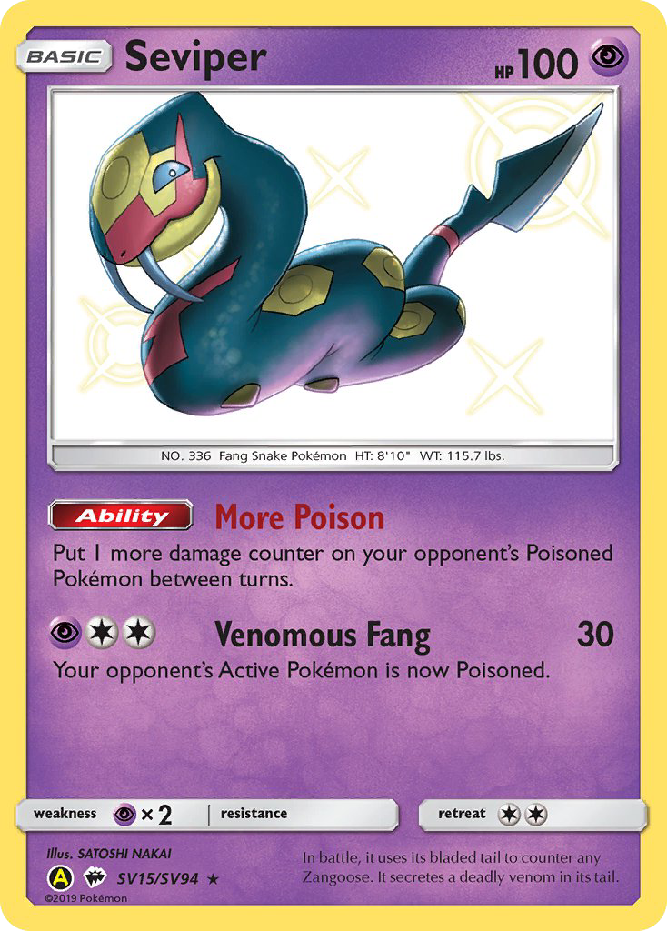 Seviper — illustrated card