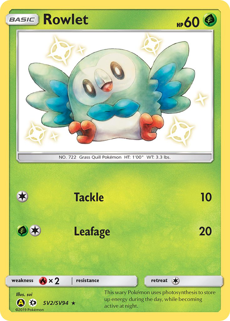 Rowlet — illustrated card