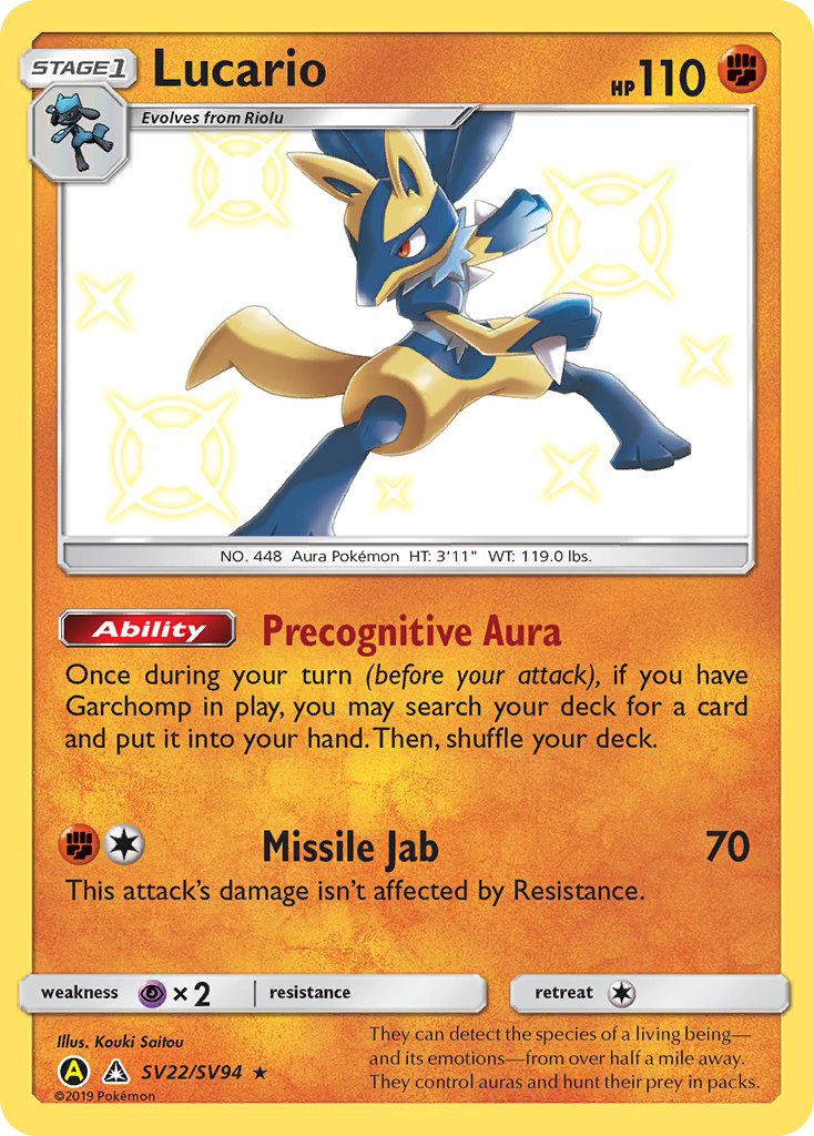 Lucario — illustrated card
