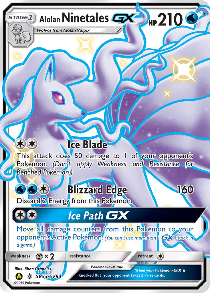 Alolan Ninetales-GX — illustrated card