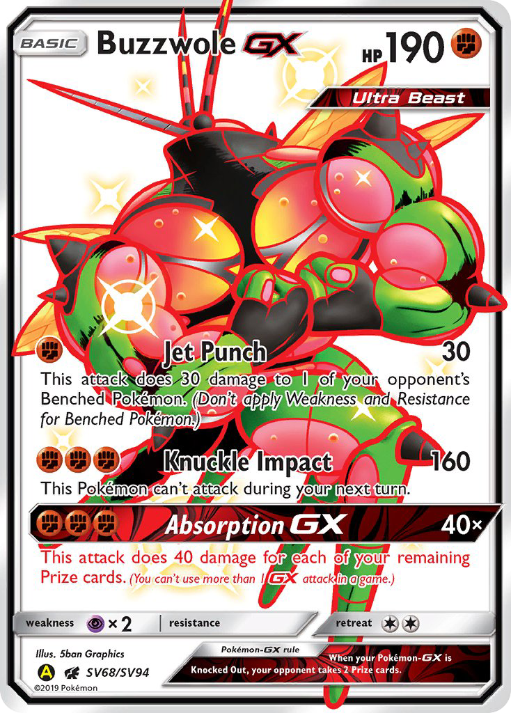 Buzzwole-GX — illustrated card