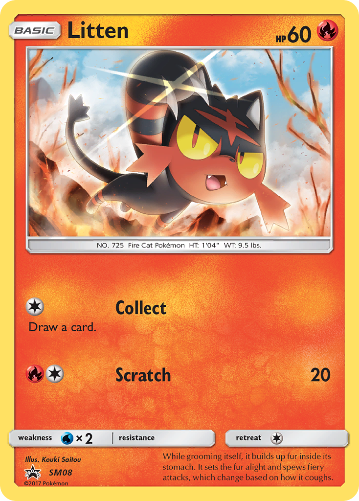 Litten — illustrated card