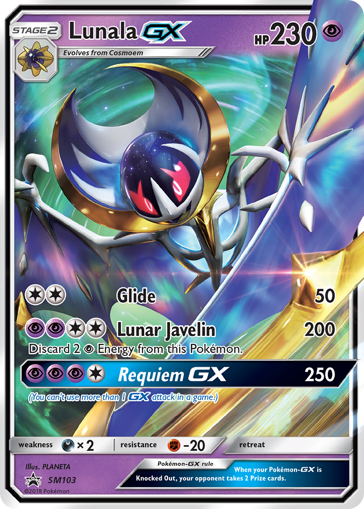 Lunala-GX — illustrated card
