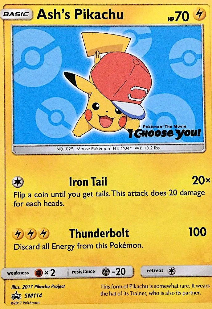 Ash's Pikachu — illustrated card