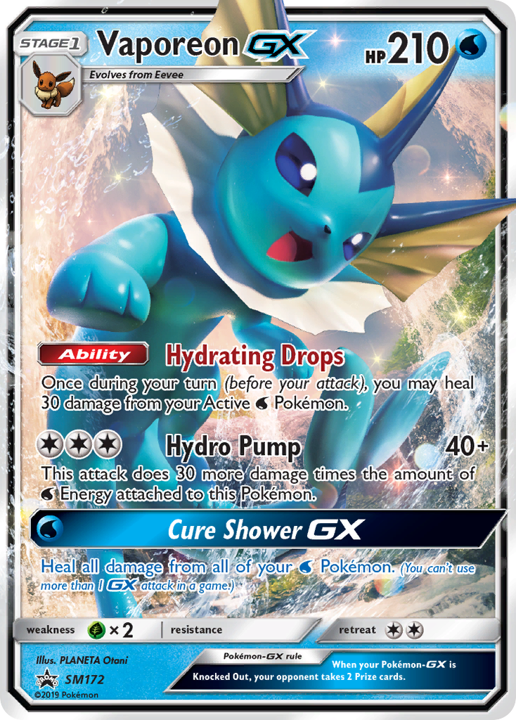 Vaporeon-GX — illustrated card