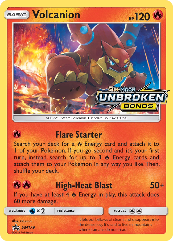 Volcanion — illustrated card