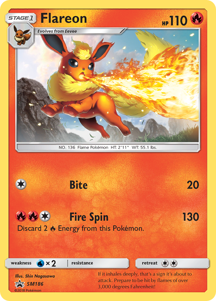 Flareon — illustrated card