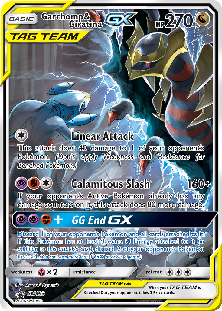 Garchomp & Giratina-GX — illustrated card