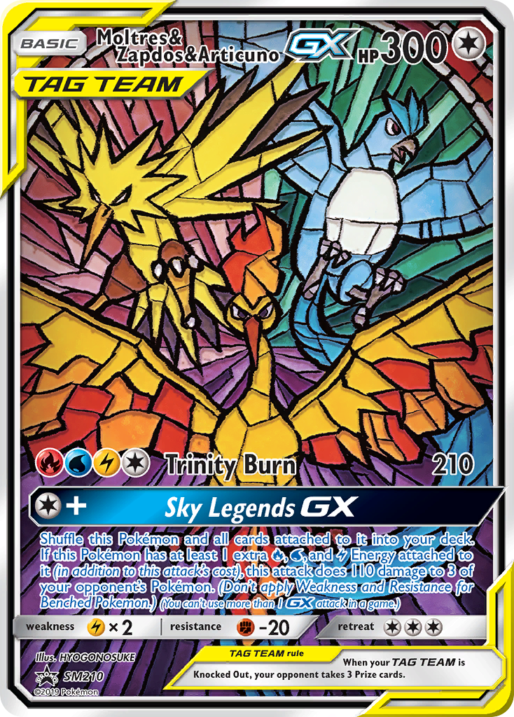 Moltres & Zapdos & Articuno-GX — illustrated card