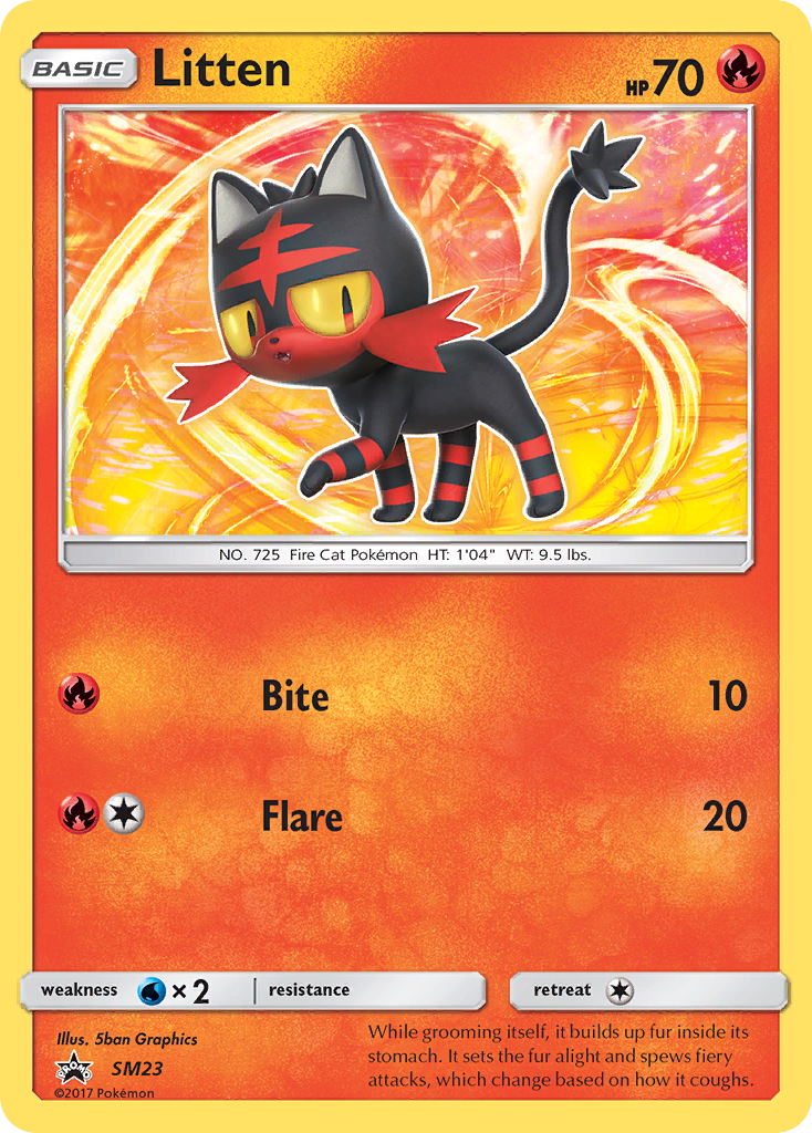Litten — illustrated card
