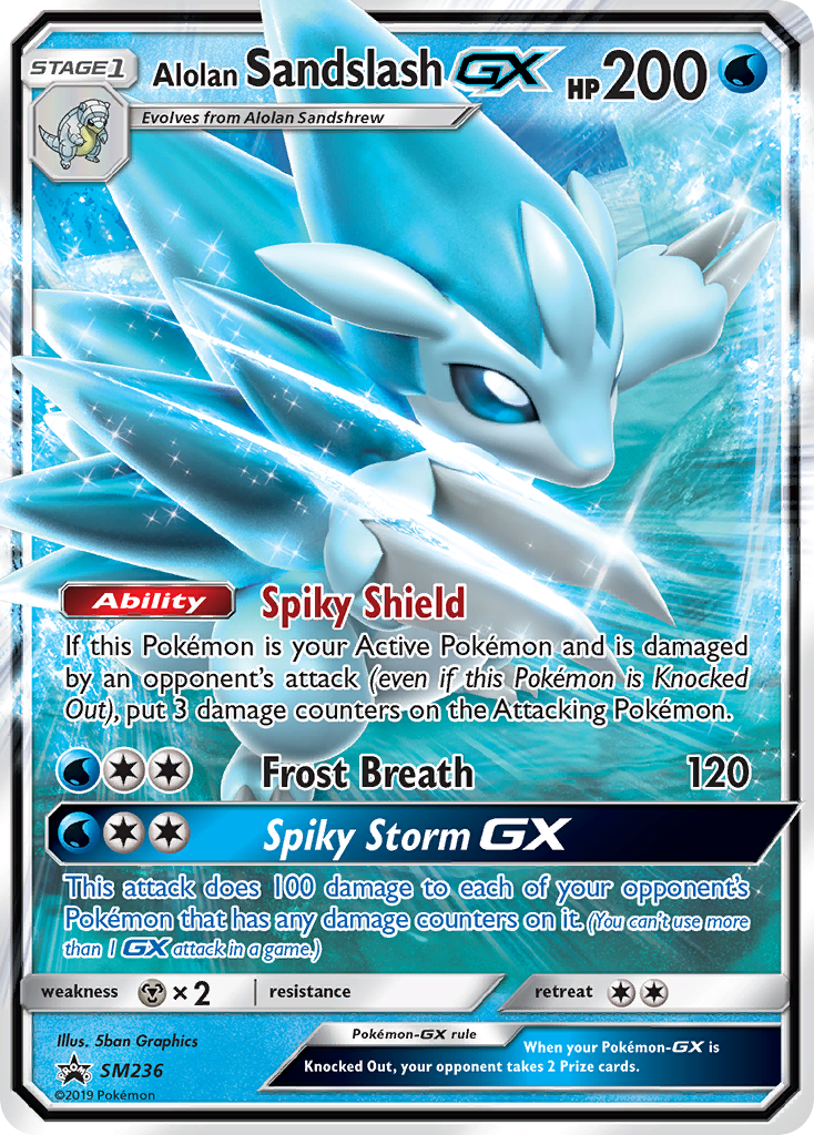 Alolan Sandslash-GX — illustrated card