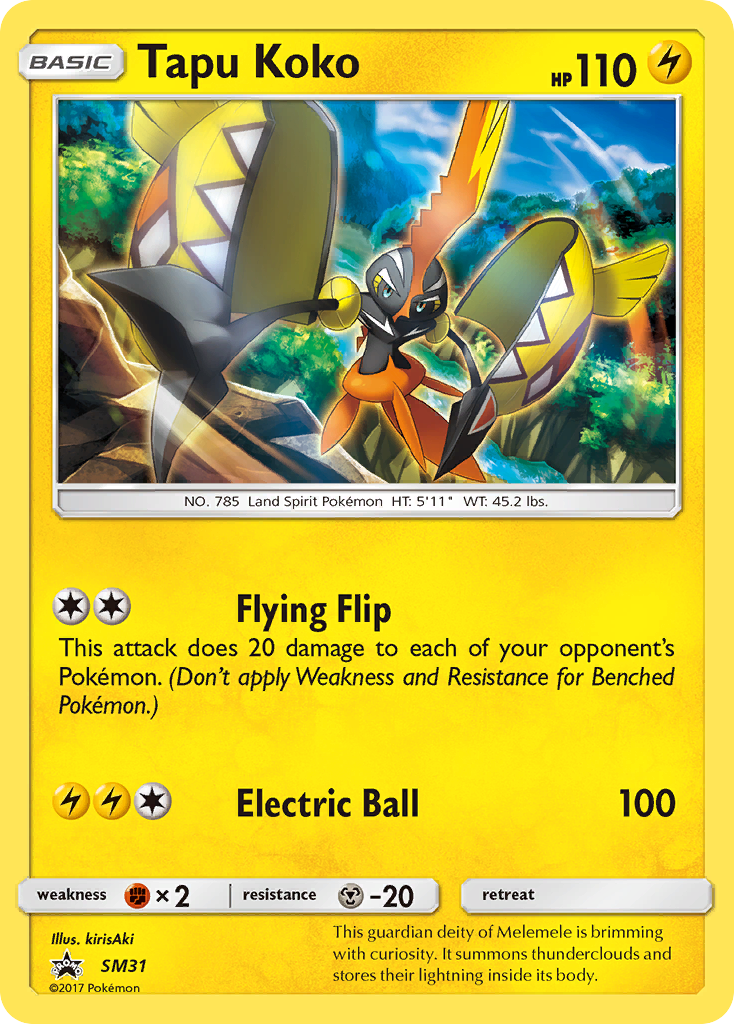 Tapu Koko — illustrated card