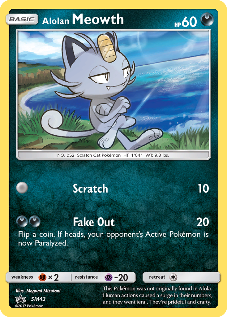 Alolan Meowth — illustrated card