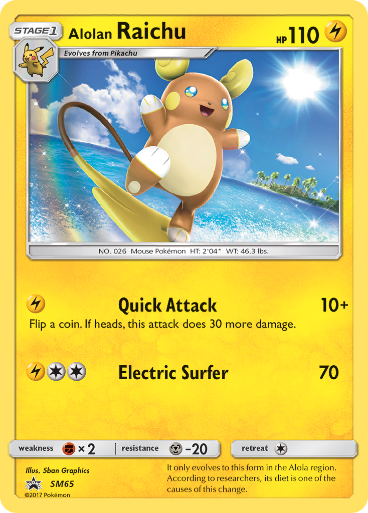 Alolan Raichu — illustrated card
