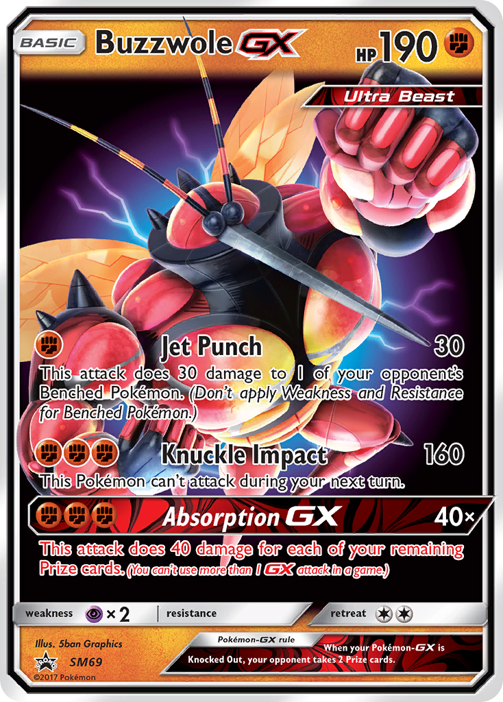 Buzzwole-GX — illustrated card