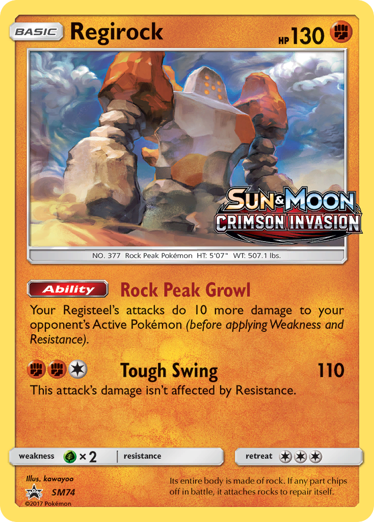 Regirock — illustrated card