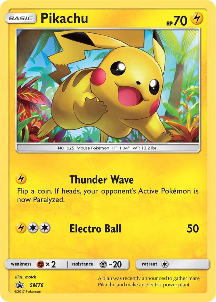 Pikachu — illustrated card