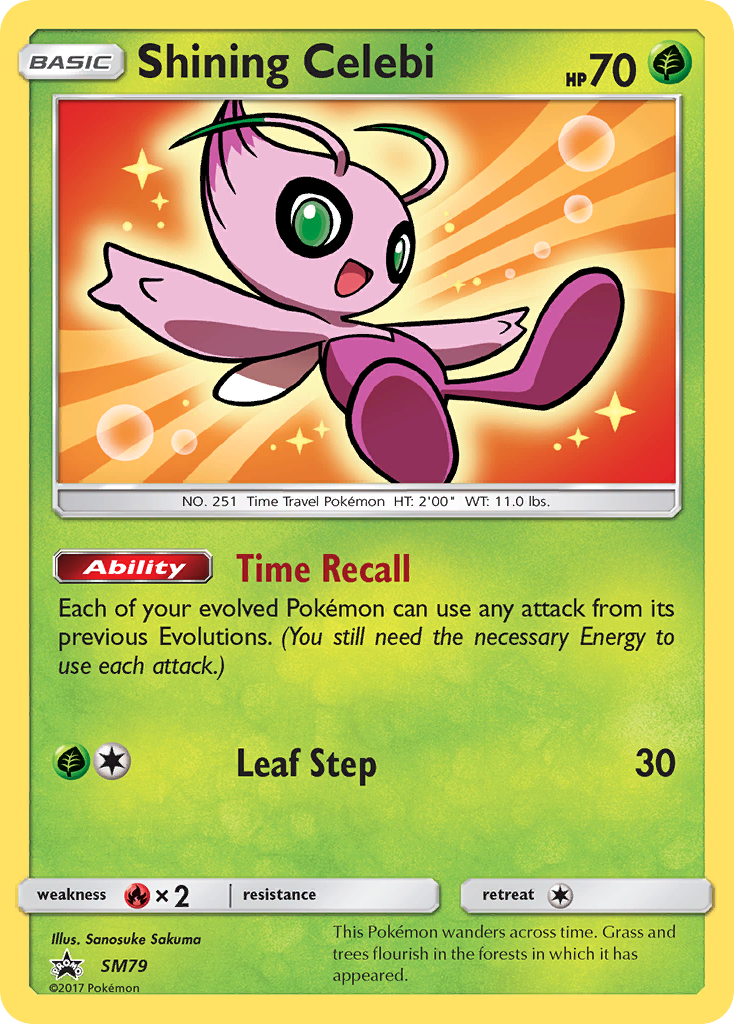 Shining Celebi — illustrated card