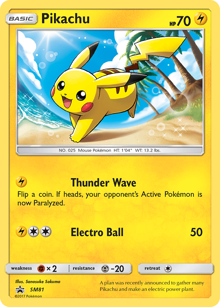 Pikachu — illustrated card