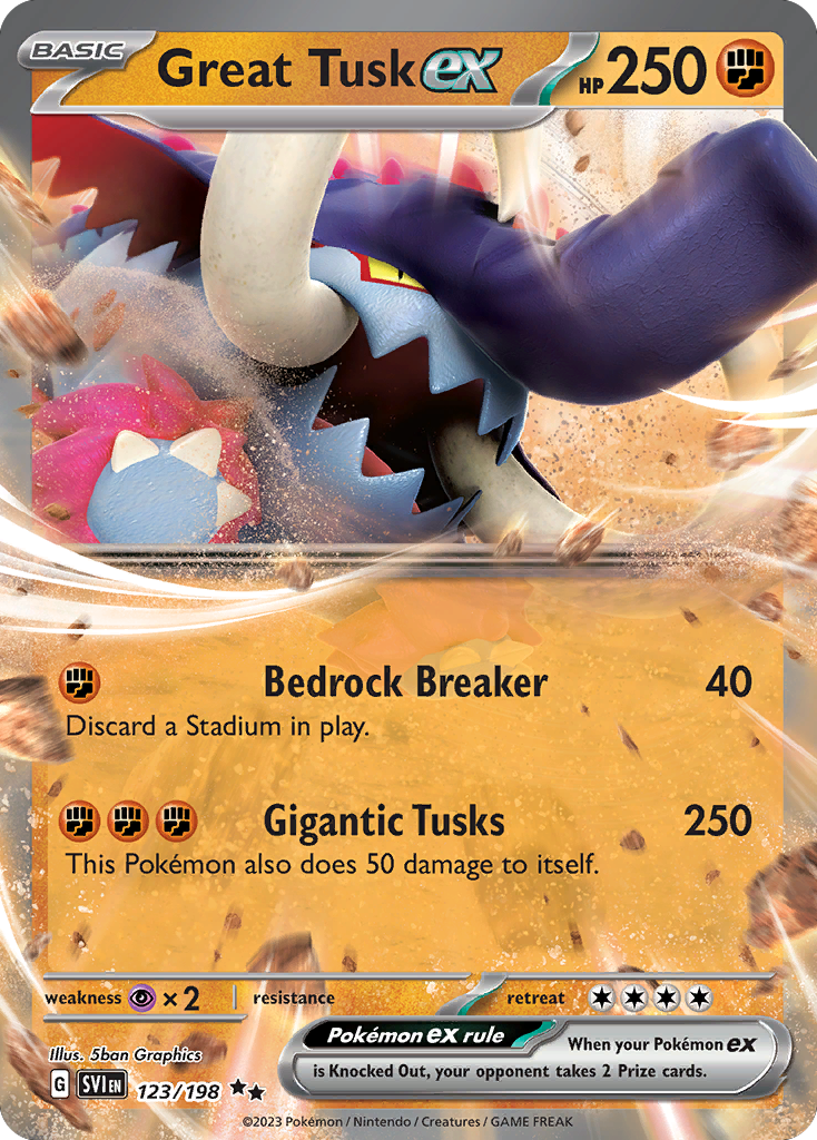 Great Tusk ex — illustrated card