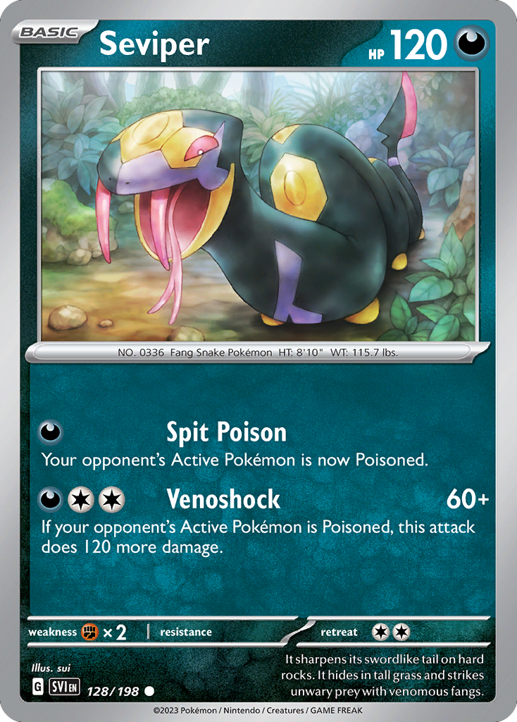 Seviper — illustrated card