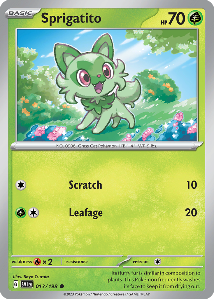 Sprigatito — illustrated card