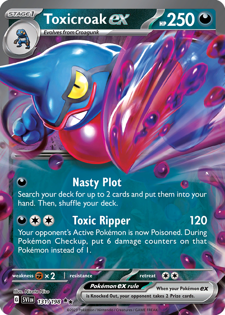 Toxicroak ex — illustrated card