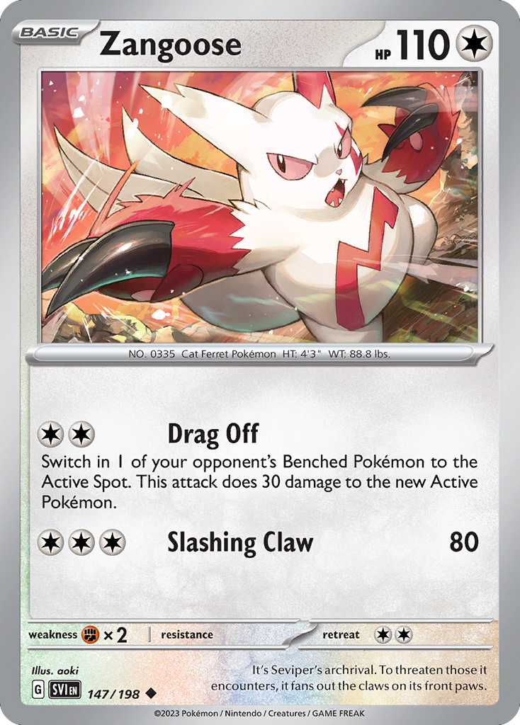Zangoose — illustrated card