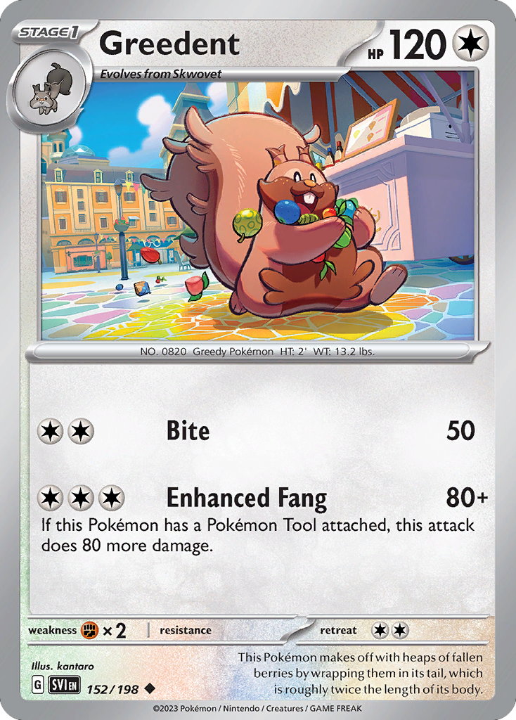 Greedent — illustrated card