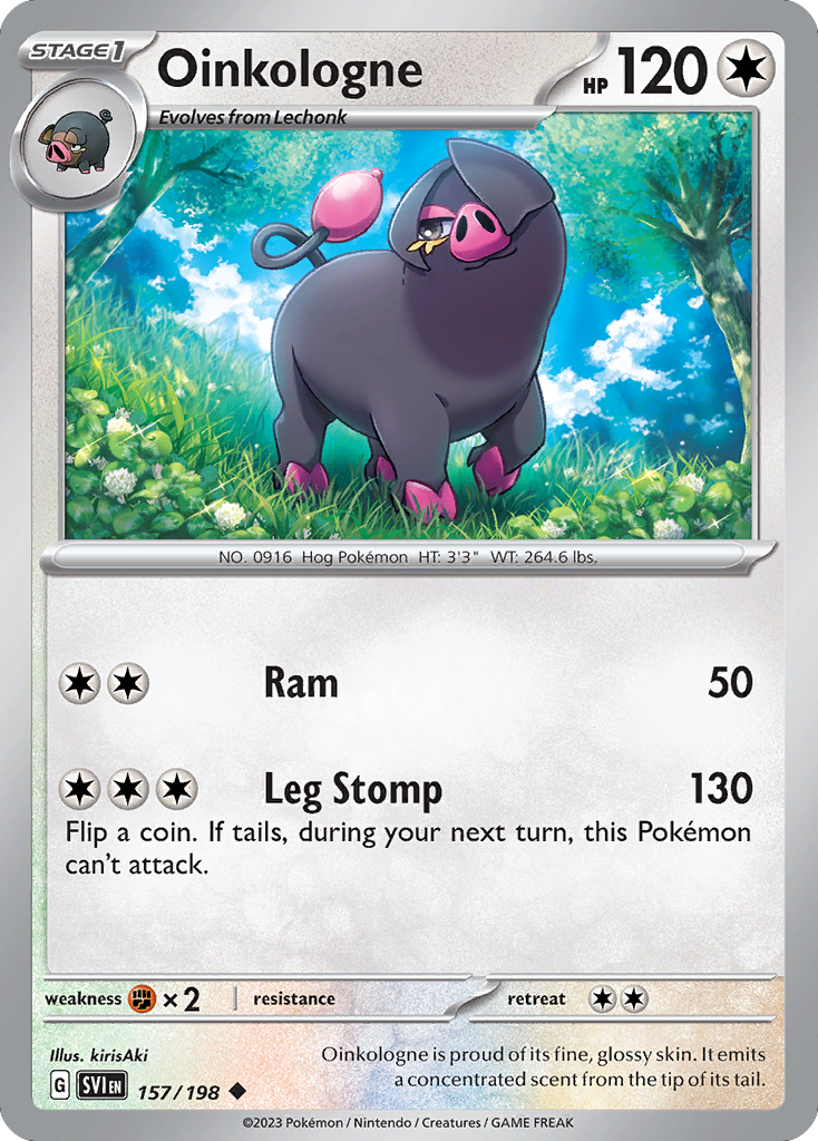Oinkologne — illustrated card