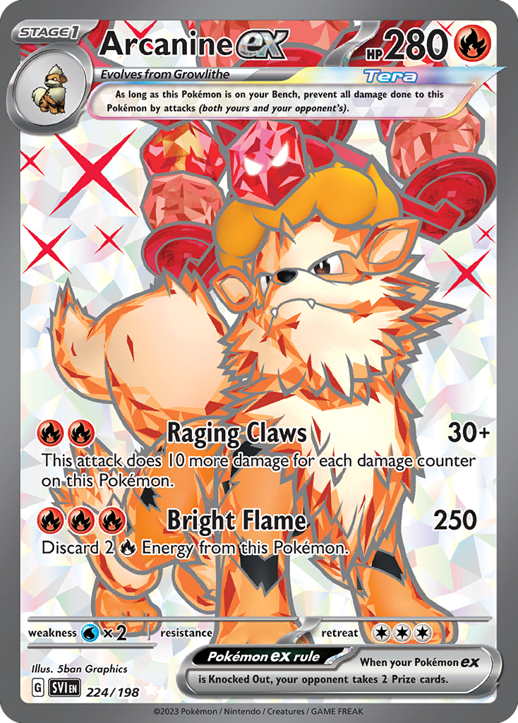 Arcanine ex — illustrated card
