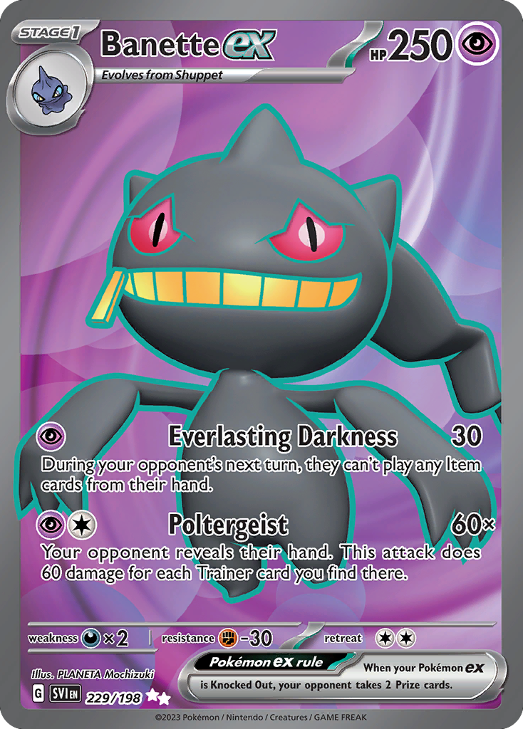 Banette ex — illustrated card