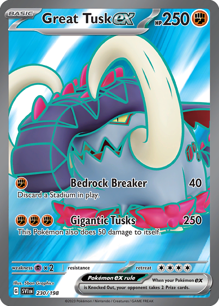 Great Tusk ex — illustrated card