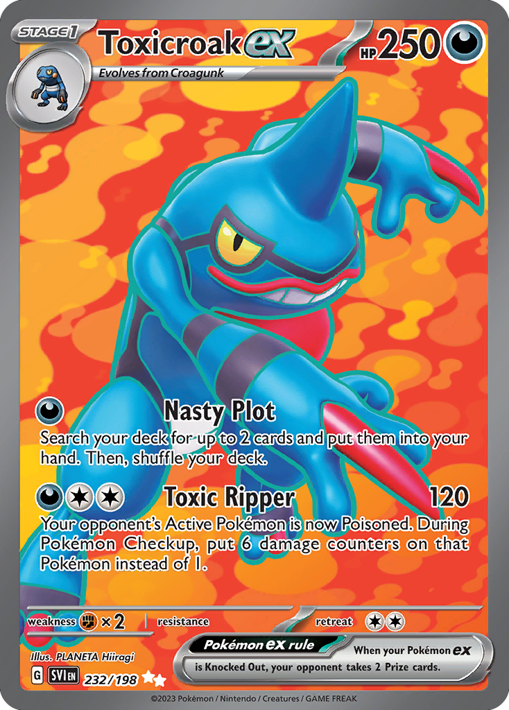 Toxicroak ex — illustrated card