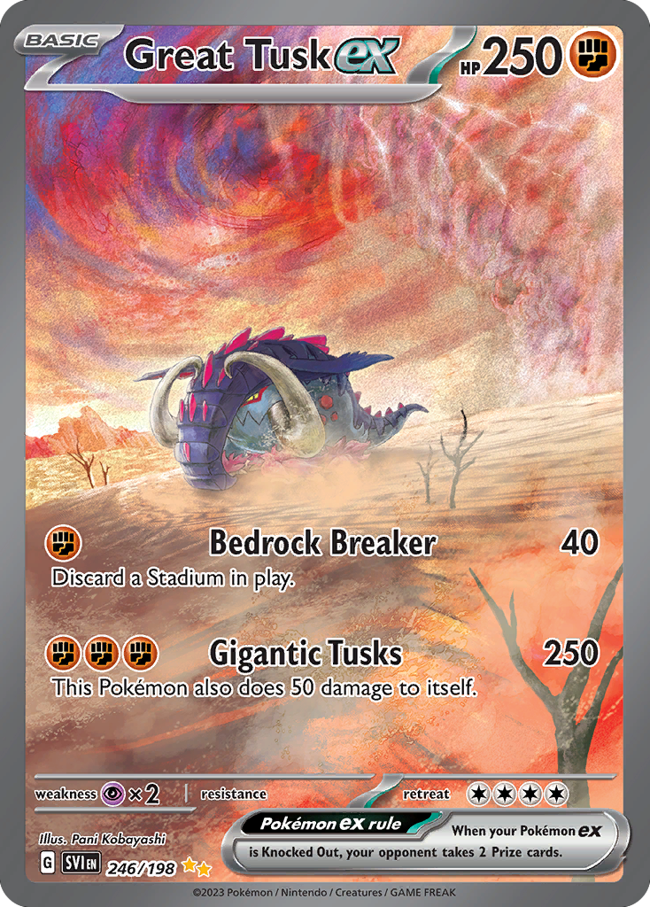 Great Tusk ex — illustrated card
